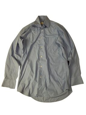 Enrico Carlucci Men’s Light Blue Long Sleeve Dress Shirt - Size 15 R